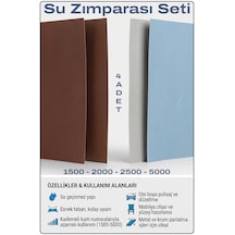 1500 2000 2500 5000 Kum Su Zımparası Seti 4'lü Islak Kuru El Zımparası