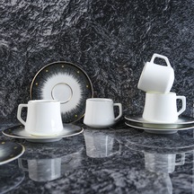 Evaliza Diamond 6 Kişilik Kahve Fincan Takımı 80 Ml Çok Renkli