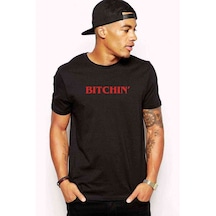 Stanger Things Bitchin' Baskılı Siyah Erkek Tshirt