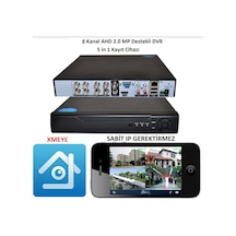 8 Kanal Ahd 5 İn 1 Dvr Kayıt Cihazı Xmeye Hibrit 5 Mp 1080N