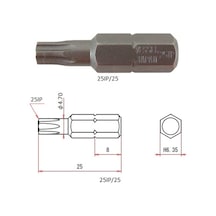 vessel 447206 T25Ipx25 MM Torx Bits Uç