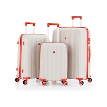 V305 Arty Y.üretim Pp Valiz Kemik/mercan Set S18y100033-set 00435 Çok Renkli