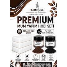 Premium Mum Yapım Hobi Seti - Parafin Wax 250 Gr - 2'li Toz Mum Boyası Seti - Kahverengi, Siyah Bkfabpw2502khs Karışık