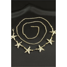 Deniz - 342 - Yıldızı Metal Zincir - Kmrsfres - Kemer Sarı
