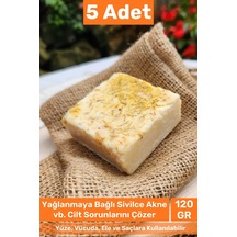 Sabun %100 Doğal Güzel Kokulu El Yüz Saç Cilt Vücut Orijinal Safran Sabunu 120g - 5 Adet Karışık
