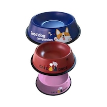 Çelik Mama Kabı Karışık Renkli 32 Oz