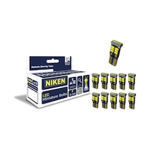 Niken Led Ampul T10 Canbus Park Ledi 18 Ledli 6500k Beyaz 12v-24v 10'lu Paket