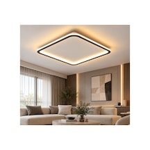 Antrasit 80x80cm Kare 6500k Soğuk Beyaz Modern Led Tavan Lambası