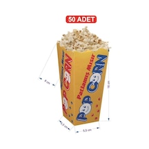 Karton Popcorn Mısır Kutusu Büyük 50'li