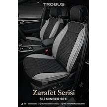 Citroen C3 2009 Ve Sonrası Uyumlu Zerafet Serisi Siyah Gri 5'li Ortopedik Koltuk Minderi