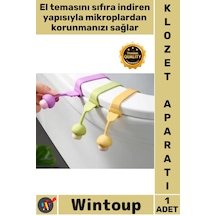 Klozetaparatı Hijyenik Tuvalet Kapağı Pratik Şık Mikrop Mantar Tasarımlı Klozet Kaldırma Aparatı Çok Renkli