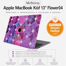 Macbook Pro 13 Çiçek Desenli Kılıf A1706 A1708 A1989 A2159 A2251 A2289 A2338 M1 M2 Uyumlu Baskılı Sert Kılıf İnce Hafif Koruyucu Kapak Açık Pembe Belirtilmemiş