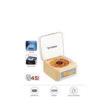 Torima D61 Nostalji Plak Görünüm Dekor Waves Bt Işıklı Tf Kart Aux Özellikli Müzik Çalar Saat