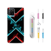 Vivo Y21 Kılıf Kablo Koruyuculu Smoke 1728 Siyah
