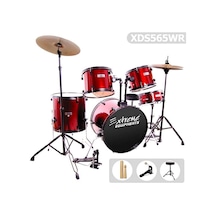 Bateri Davul Seti Metalik Kırmızı Xds665rd.
