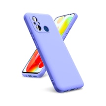 Xiaomi Redmi 12c Kılıf Kamera Korumalı Lansman Silikon Kapak Lila