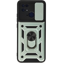 Tedar Xiaomi Redmi 10c Kılıf Pars Lens Yüzüklü Silikon - Yeşil Najmaddin standart