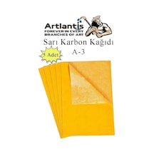 Karbon Kağıdı A3 5 Adet 29,7x42 Cm Renkli Karbon Kağıdı Kopya Kağıdı Transfer Kağıdı Sarı