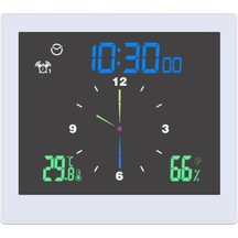 Ulzyvf Usb-pil Termohigrometreli Snooz, Saat, Renkli Montaj, Masa/duvar Ekran Dijital Destek, Çift Çalar Er