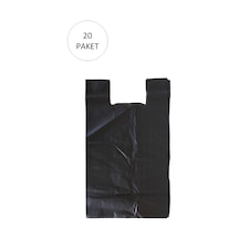 Siyah Hışır Atlet Poşet Mini Boy 22x31 Cm 20 Paket Takriben 10.000 Adet