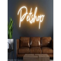 Petshop Yazılı Neon Tabela Turuncu