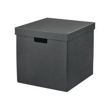 Ikea Fjäderharv Kapaklı Kutu, Antrasit, 32x35x31 Cm