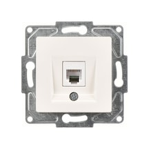 Günsan Eqona Fildişi Beyazı Nümeris Telefon Prizi (Cat3) Mekanizma