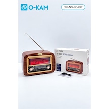 O-kam Ok-ns-904bt Şömine Efektli Retro Radyo