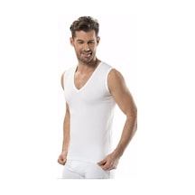 Jiber Erkek V Yaka Likralı Kolsuz Atlet 6'Lı Paket - 117