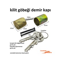 Demir Kapı Kilit Göbeği Demir Doğrama Kilidi Barel Yuvarlak Trajl
