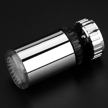 Lemestar Led Su Sicaklığı Algılayan 3 Renkli 360 Derece Döner Musluk Ucu Otomatik Aydınlanır, Elektriksiz