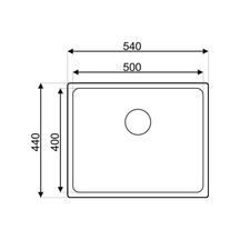 Asil As 359 40.50 Radus Tezgah Altı Keten Doku 304 Paslanmaz Çelik Eviye Inox
