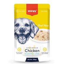 Wanpy Pouch Tavuk Ciğer Yaş Köpek Maması 100 G