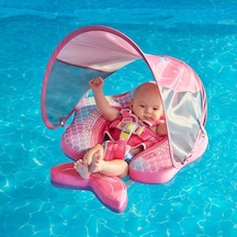 Mambobaby Yüzme Simidi - Denizkızı, Emniyetli, Gölgelikli Ve Ayak Destekli