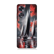 Oppo A60 Uyumlu Yelkenli Yolculuk  Desenli Silikon Kılıf