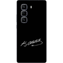 Infinix Hot 50 Pro Plus+ Uyumlu Atanın İzi İmza Baskılı Silikon Kılıf Renkli