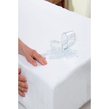 Bebesi Çift Kişilik Fitted Alez 220x200+30 Cm Sıvı Geçirmez Micro Kumaş Beyaz