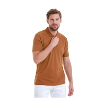 Hatemoğlu Vizon Regular Fit Jakarlı Polo Yaka Fermuarlı Tişört 35362024c014 Vz Vizon