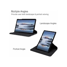 Tab M10 Fhd Plus Tb-x606f 10.3" Uyumlu Dönerli Tablet Kılıfı Siyah