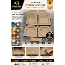 Renault Megane 1 1999 Model Uyumlu Alpinex Bej 5d Havuzlu Paspas Yumuşak Kaymaz Taban
