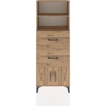 Arges Dolap 2 Raflı 2 Çekmeceli 2 Kapaklı 60x30x163 Çam-çam Çam