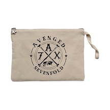 Avenged Sevenfold Figure Krem Clutch Cüzdan / El Çantası Krem