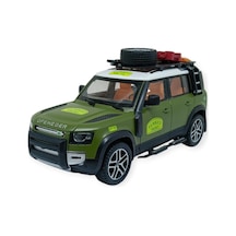 Model Araçlar - Metal Sesli Off-road Araba 22 Cm - Yeşil Yeşil