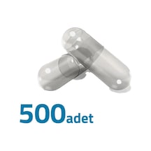Orta Boy Şeffaf Boş Kapsülü 0'' 500 Adet-600mg Helal Sertifikalı