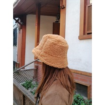 Shopiolog Kadın Peluş Bucket Şapka