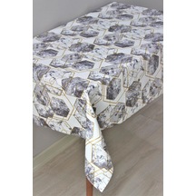 Elyaf Astarlı Silinebilir Pvc Muşamba Masa Örtüsü Petek Mermer