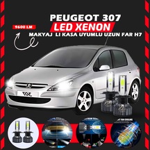 Peugeot 307 Makyajlı Kasa Uzun Far Uyumlu Şimşek Etkili Led Xenon Pro Series H7