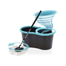 Umbex Plus- Smart Black Döner Başlıklı Mop Kovalı Temızlık Seti Şık Tasarım
