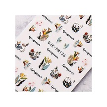 Nailist Floral Çiçekli Seri - Altın Yaldızlı Yapışkan Tırnak Sticker Nail Art Tırnak Dövmesi 77069756