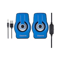 Classone X1 Black Rgb Gaming Hoparlör -Mavi